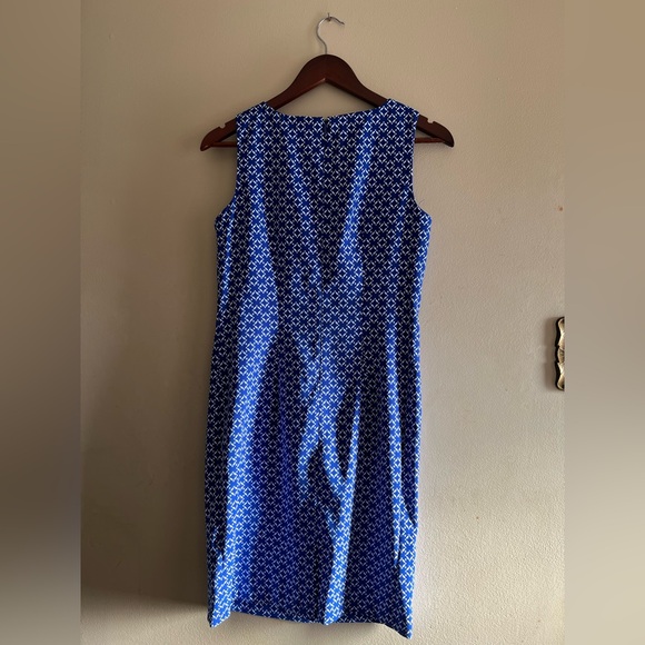 Mario Serrani Navy Patterned Midi Dress - Picture 3 of 4